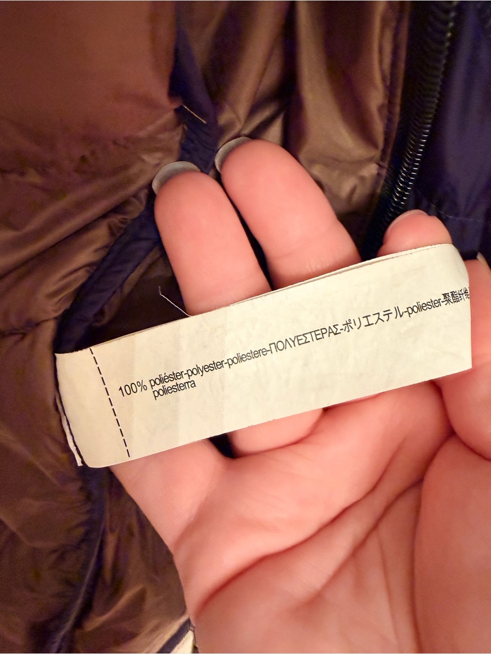 Zara Navy Quilted Jacket with Hood - Picture 4 of 5